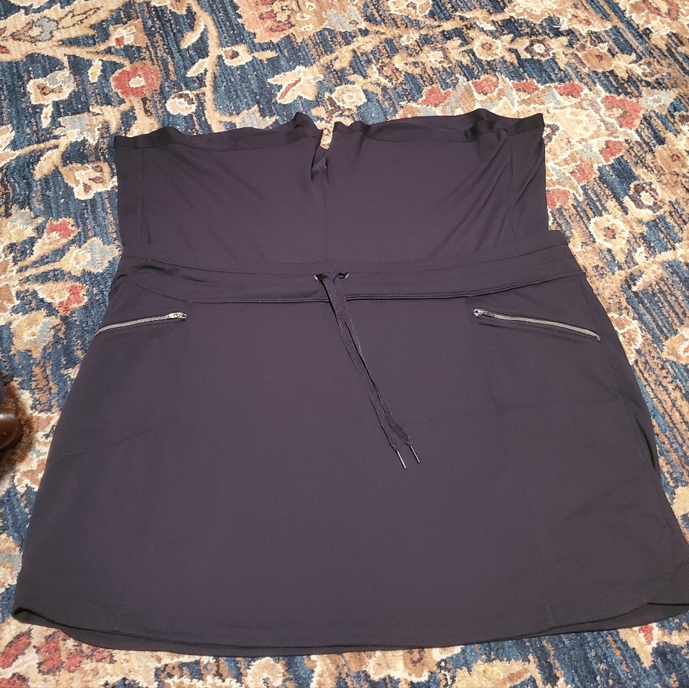 Athleta Black Athletic Mini Skort with Zip Pockets Sz XXL. - Picture 6 of 11